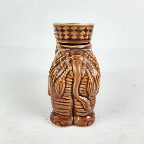 🛍Brown Elephant Oil Candle or Tea Light Holder 5" Tall - Picture 6 of 8